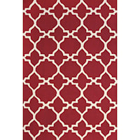 Red/White 3'-6" x 5'-6" Area Rug