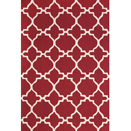 Red/White 7'-6" x 9'-6" Area Rug