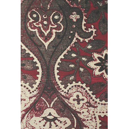 Black/Red 4' x 6' Area Rug
