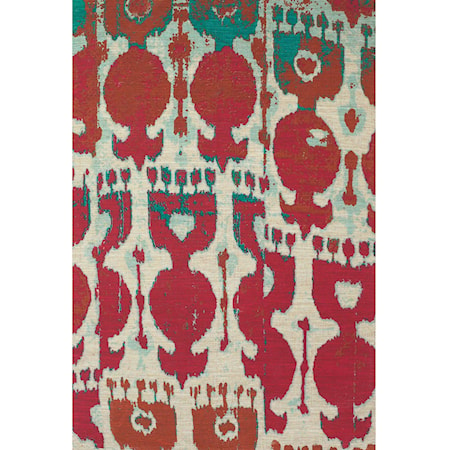 Red/Teal 5' x 8' Area Rug