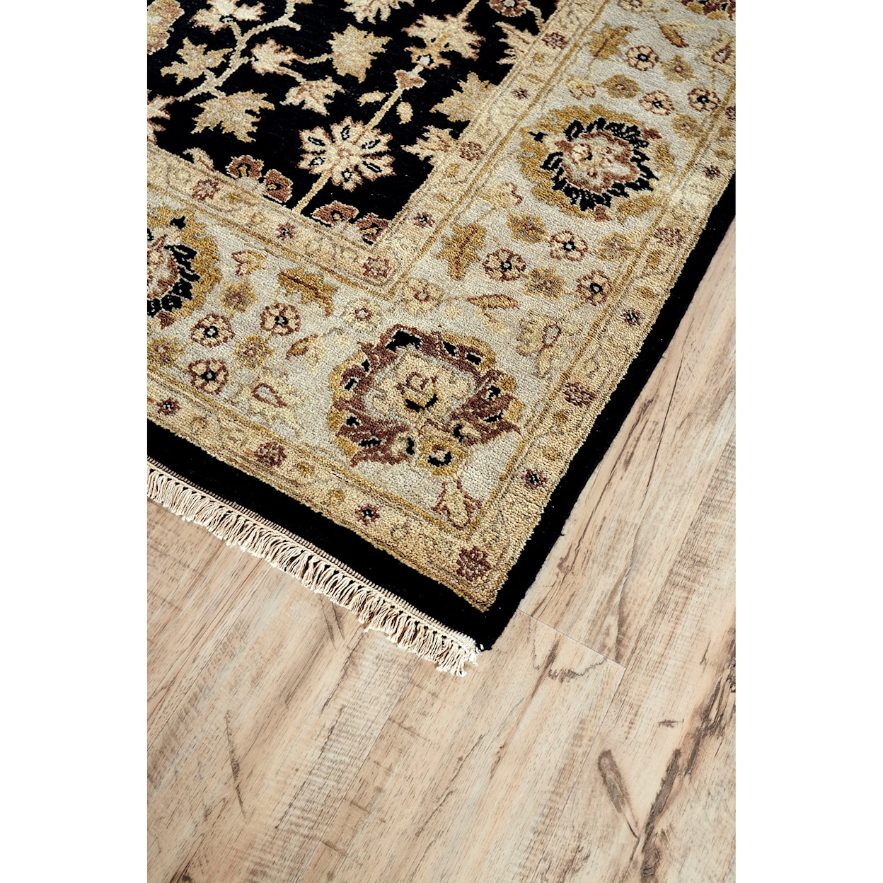 Feizy Rugs Drake Black/Beige 4' x 6' Area Rug