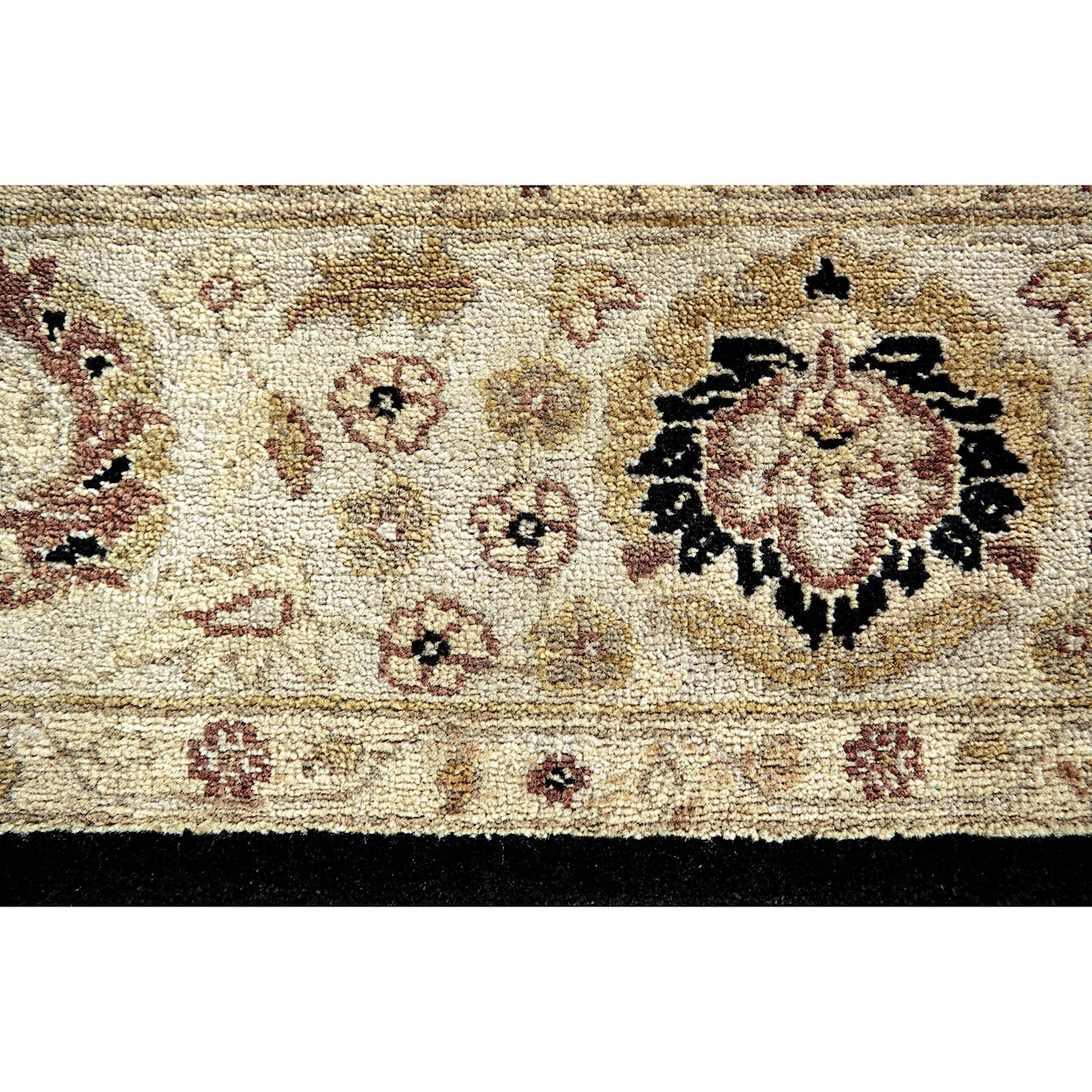 Feizy Rugs Drake Black/Beige 5'-6" x 8'-6" Area Rug