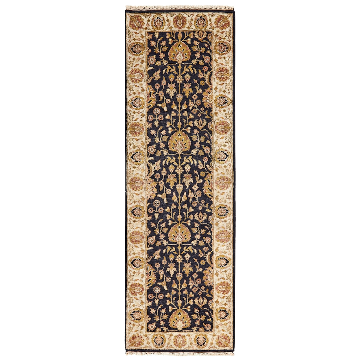 Feizy Rugs Drake Black/Beige 5'-6" x 8'-6" Area Rug