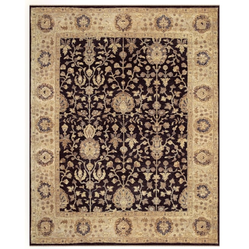Black/Beige 7'-9" x 9'-9" Area Rug