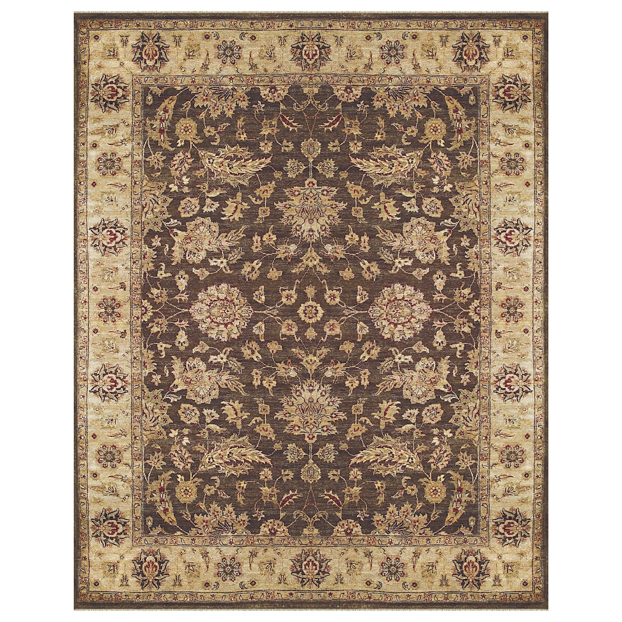 Feizy Rugs Drake Brown/Beige 4' x 6' Area Rug