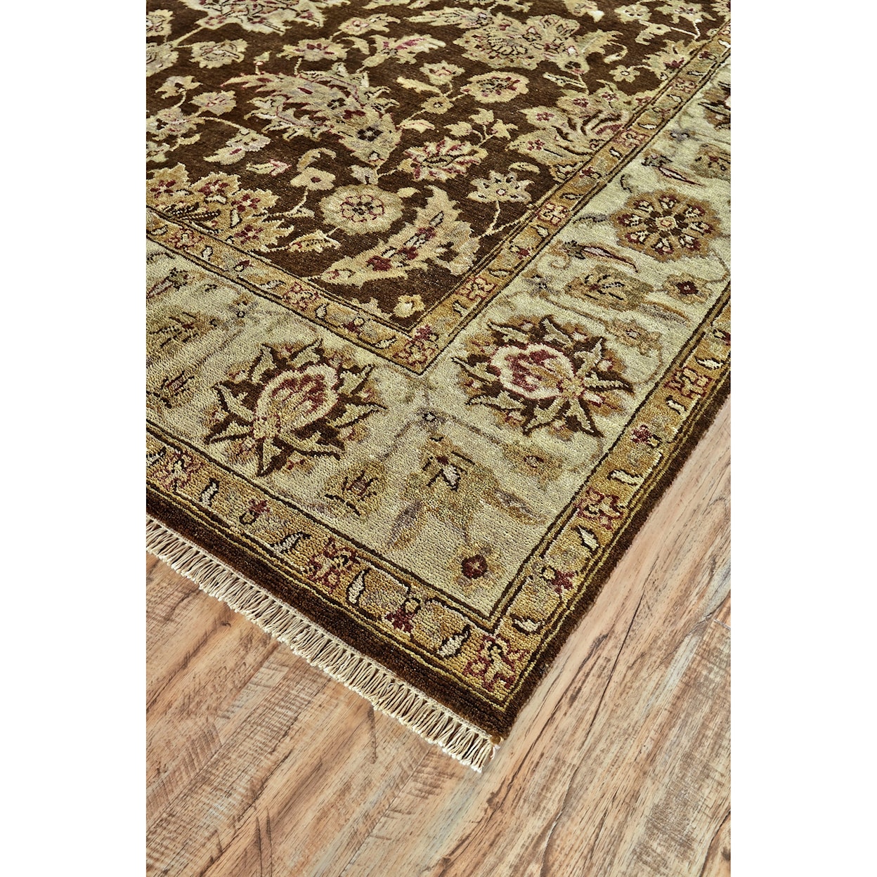 Feizy Rugs Drake Brown/Beige 4' x 6' Area Rug