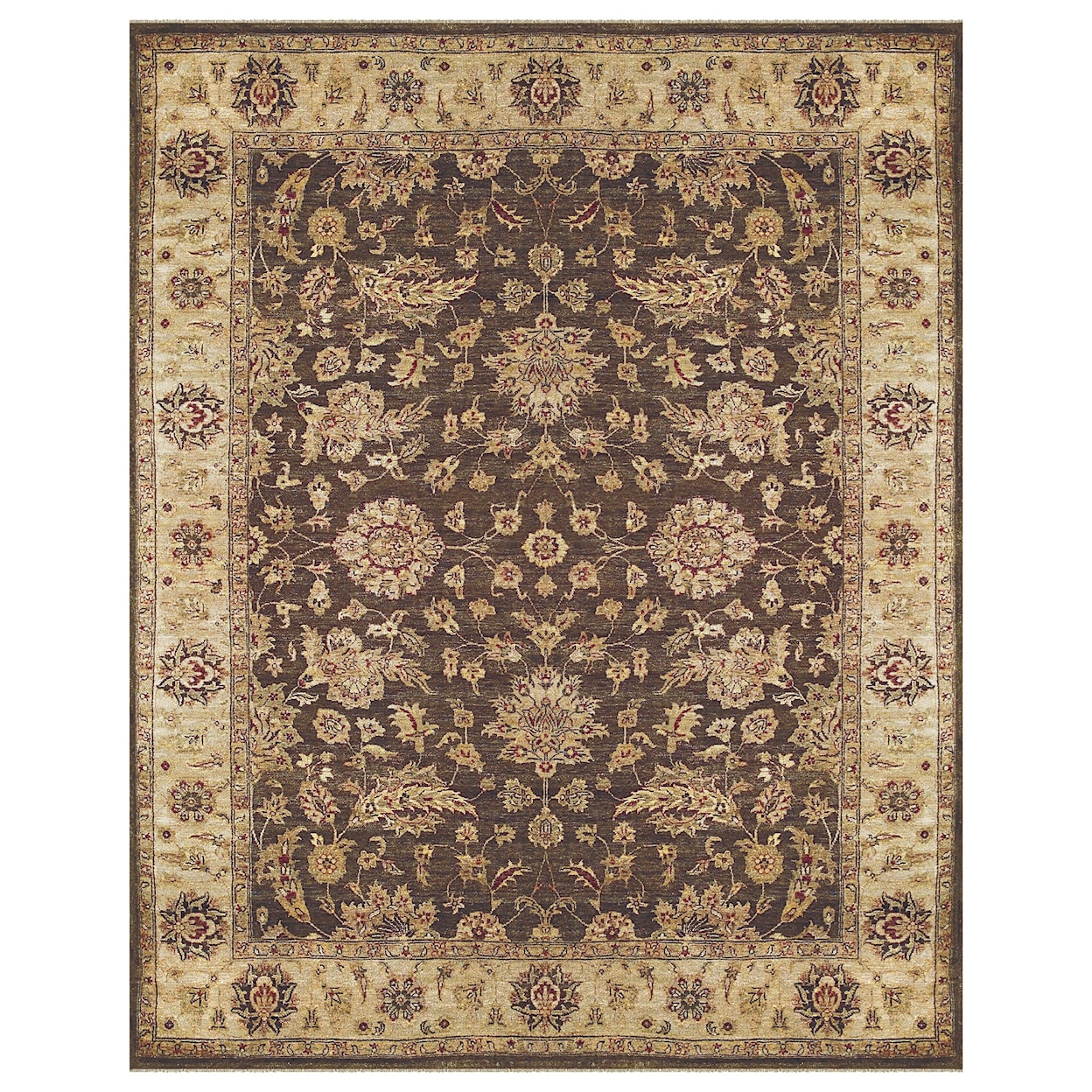 Feizy Rugs Drake Brown/Beige 8'-6" x 11'-6" Area Rug