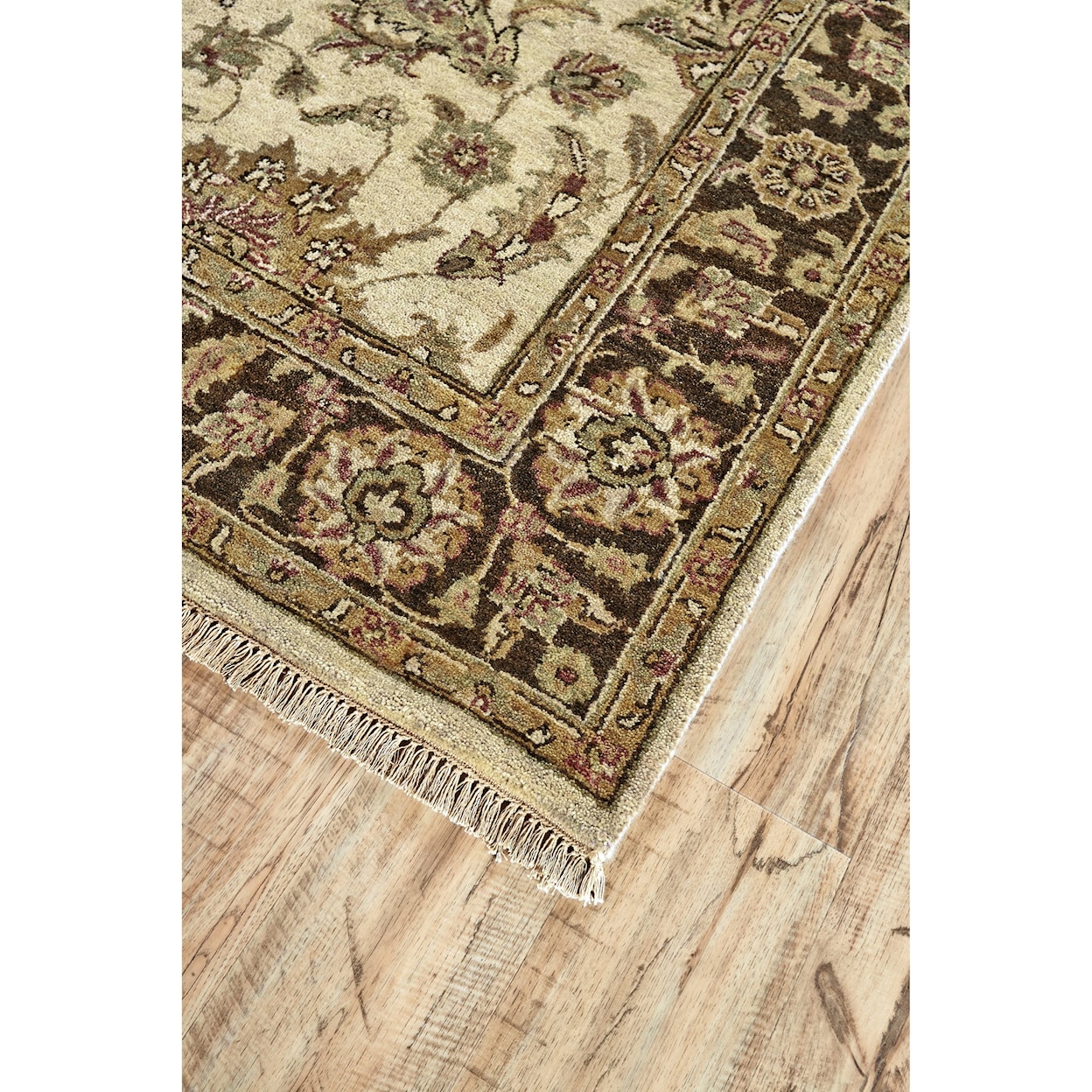 Feizy Rugs Drake Ivory/Brown 4' x 6' Area Rug