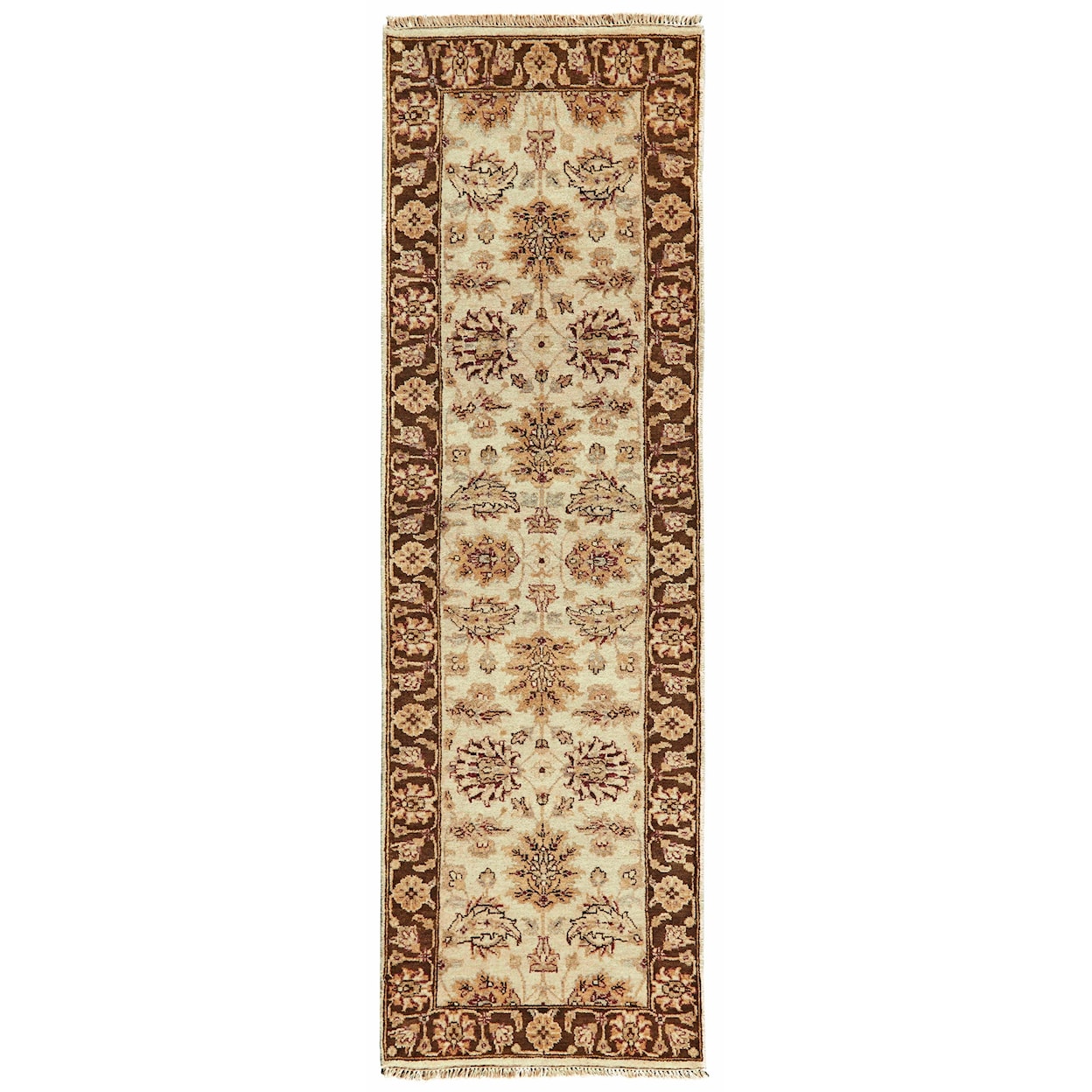 Feizy Rugs Drake Ivory/Brown 5'-6" x 8'-6" Area Rug