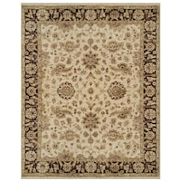 Ivory/Brown 7'-9" x 9'-9" Area Rug