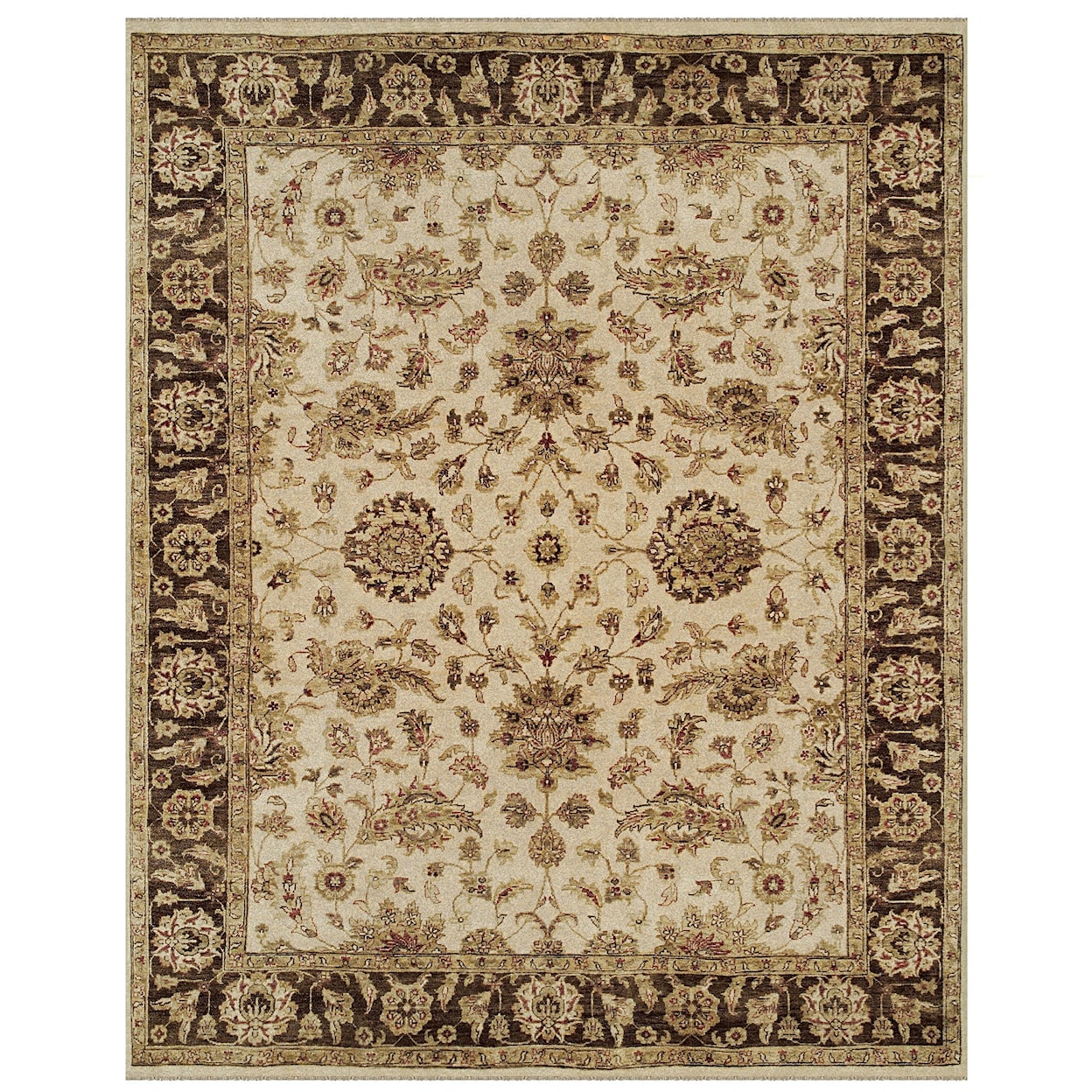 Feizy Rugs Drake Ivory/Brown 2' x 3' Area Rug