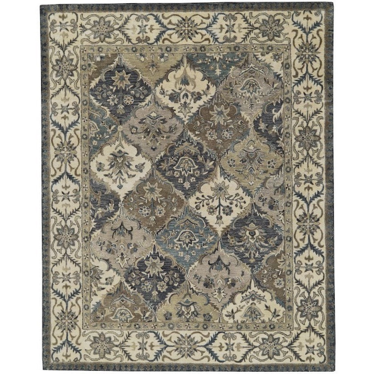 Feizy Rugs Eaton Multi 3'-6" x 5'-6" Area Rug