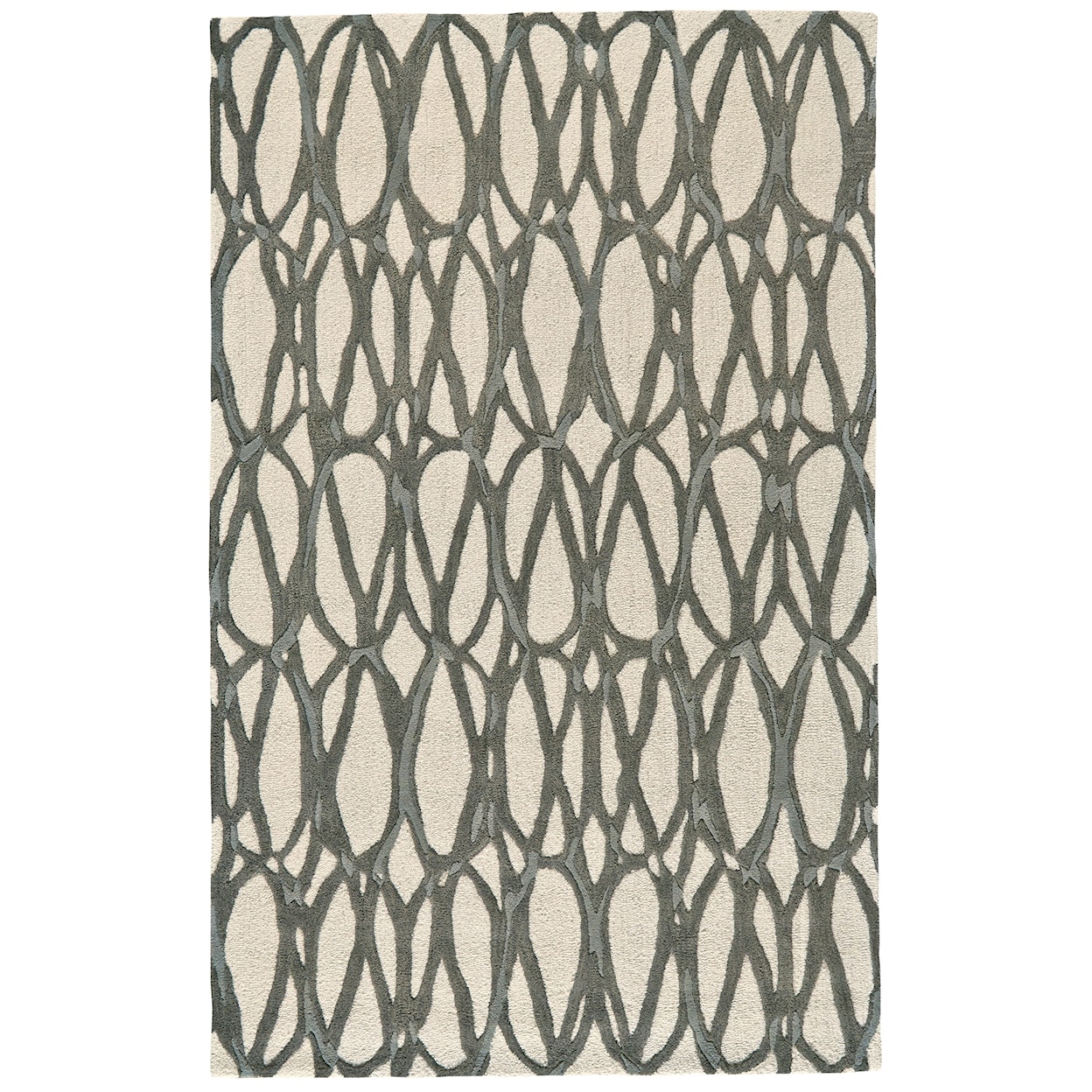 Feizy Rugs Ella Titanium 3'-6" x 5'-6" Area Rug