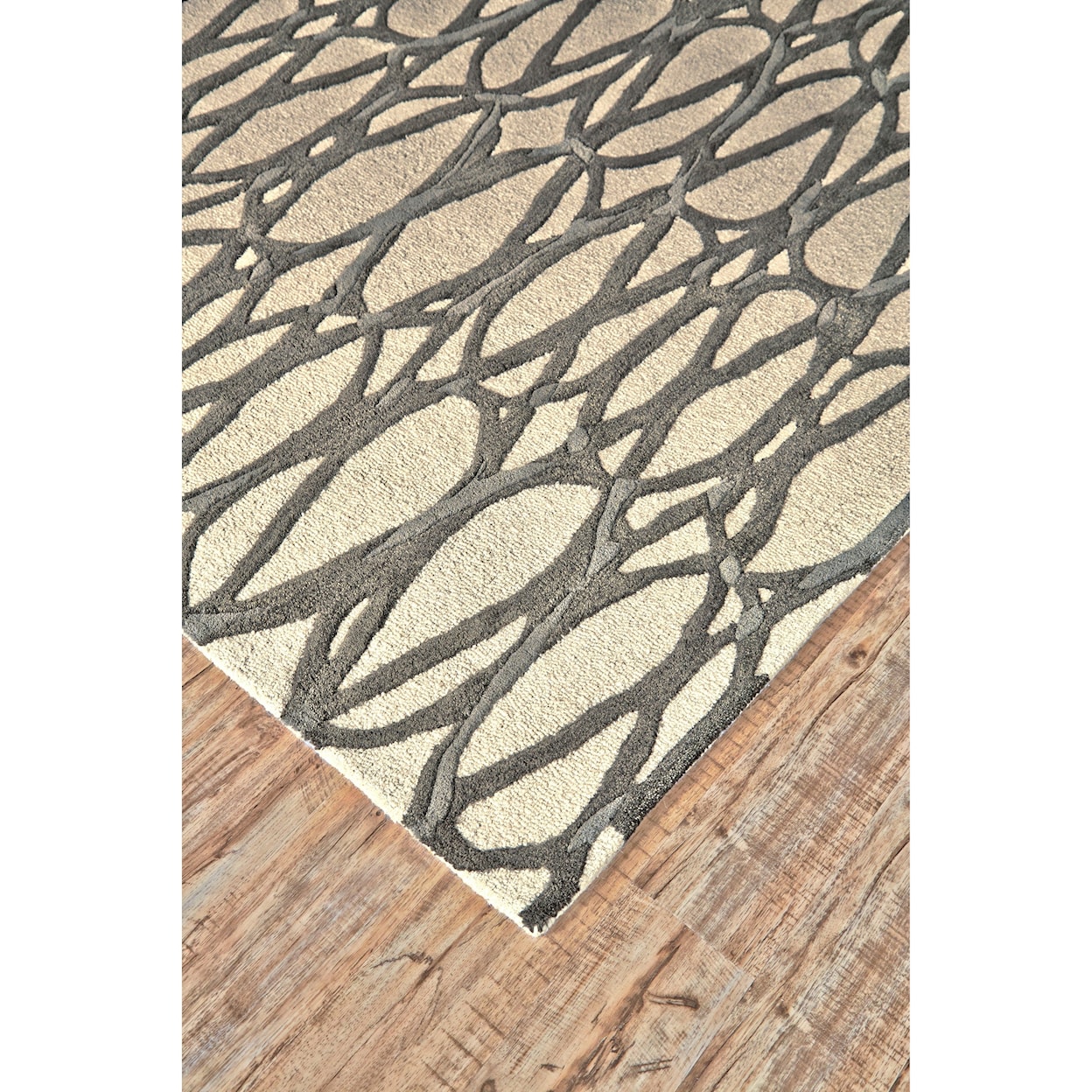 Feizy Rugs Ella Titanium 3'-6" x 5'-6" Area Rug