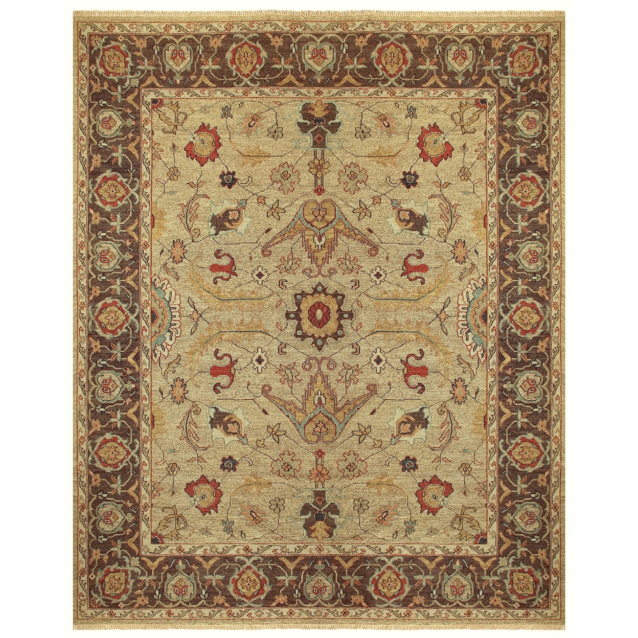 Feizy Rugs Goshen Gold/Brown 7'-9" x 9'-9" Area Rug