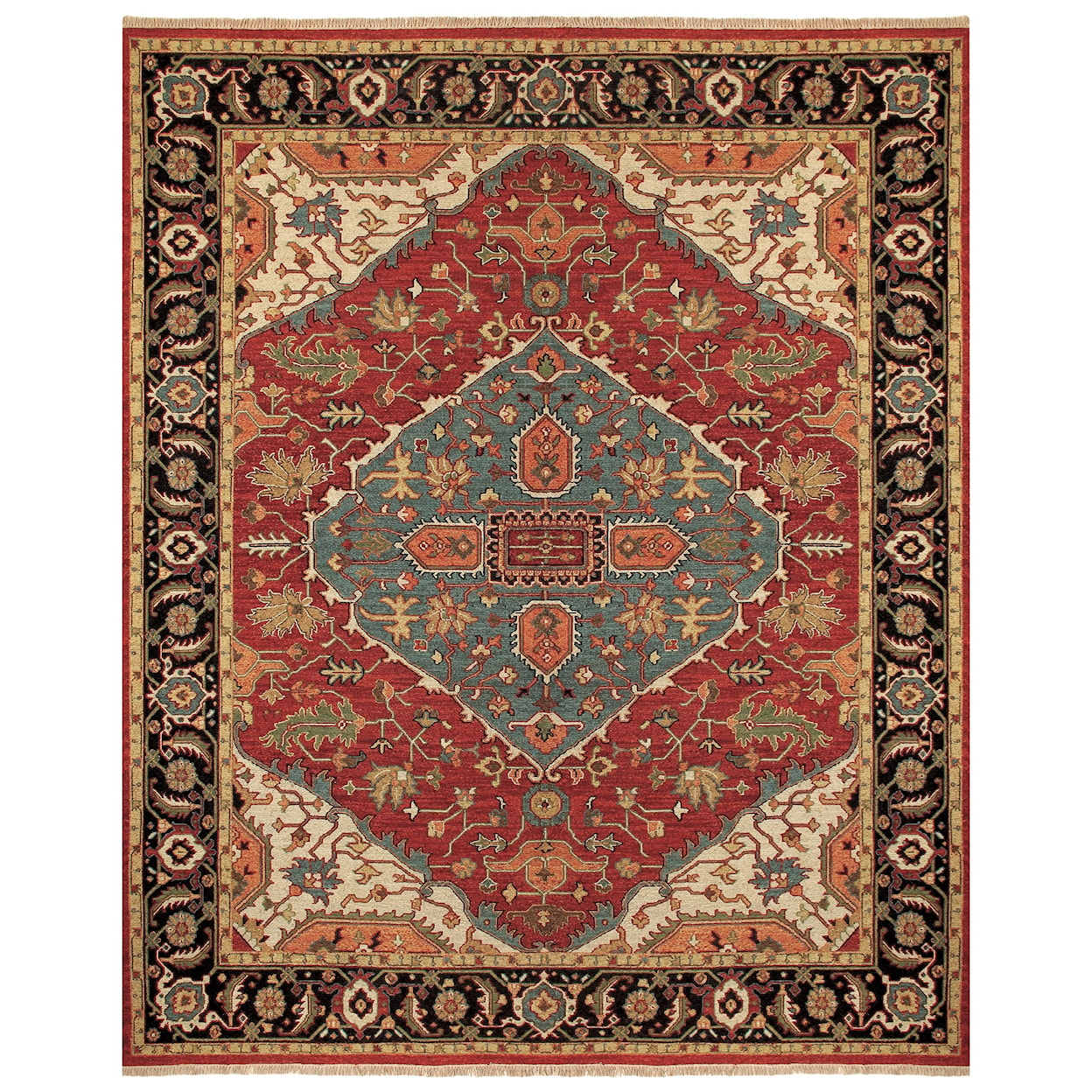 Feizy Rugs Goshen Red/Black 7'-9" x 9'-9" Area Rug