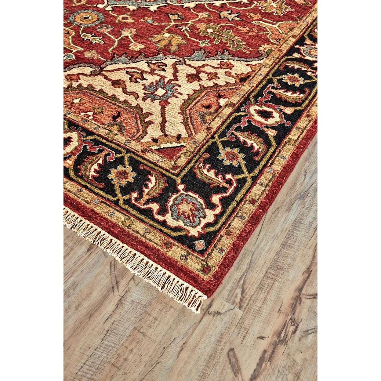 Feizy Rugs Goshen Red/Black 7'-9" x 9'-9" Area Rug