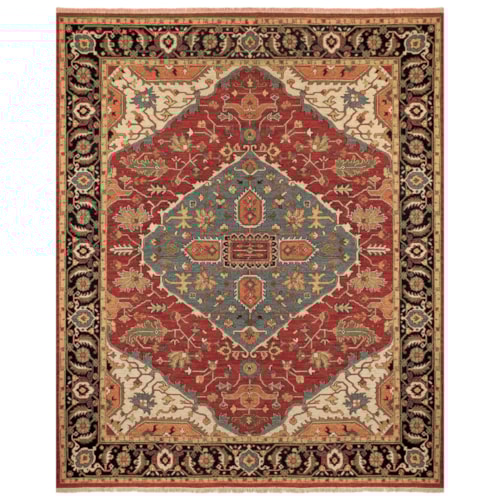 Red/Black 9'-6" x 13'-6" Area Rug