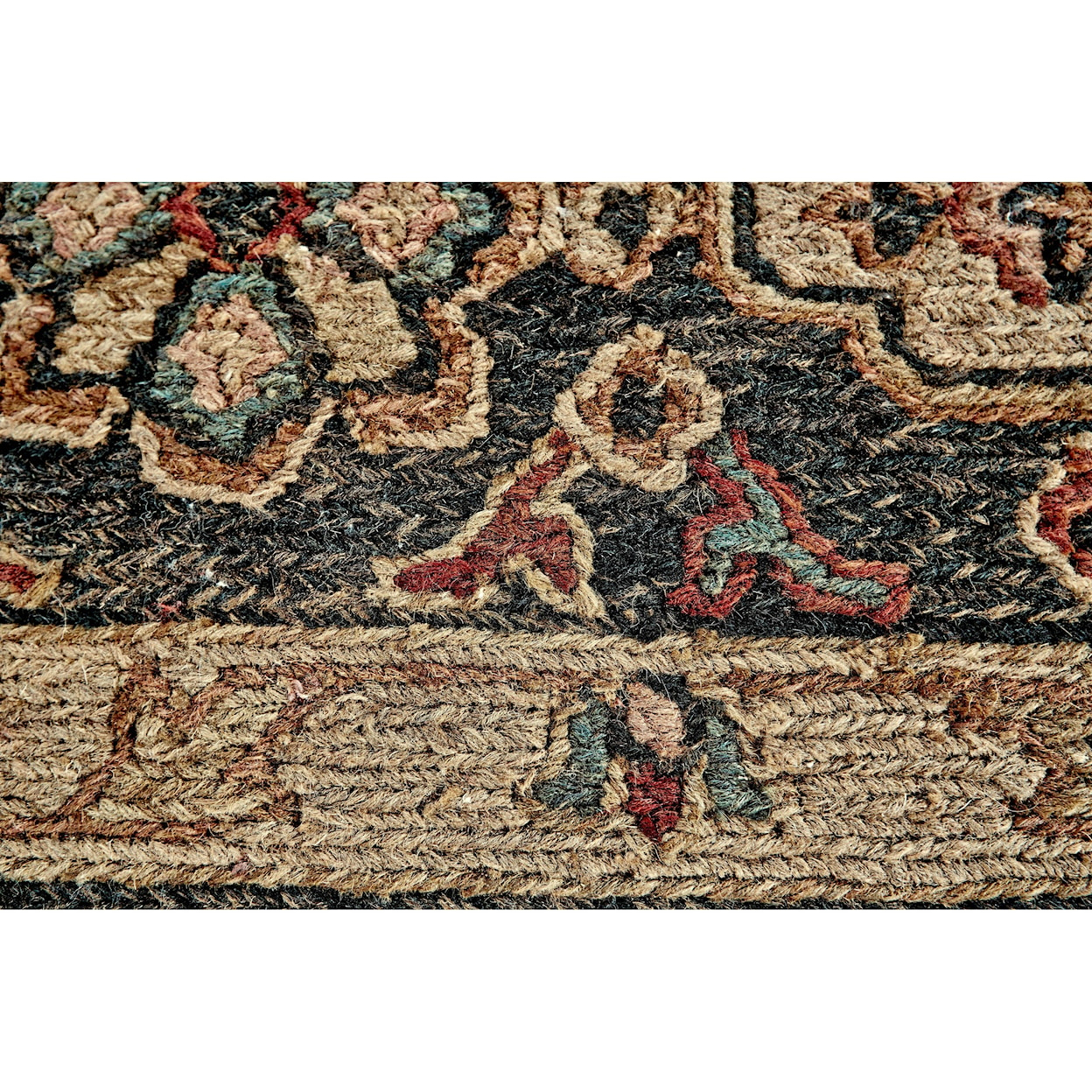 Feizy Rugs Goshen Black/Black 5'-6" x 8'-6" Area Rug