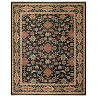 Black/Black 7'-9" x 9'-9" Area Rug