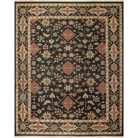 Black/Black 2' x 3' Area Rug