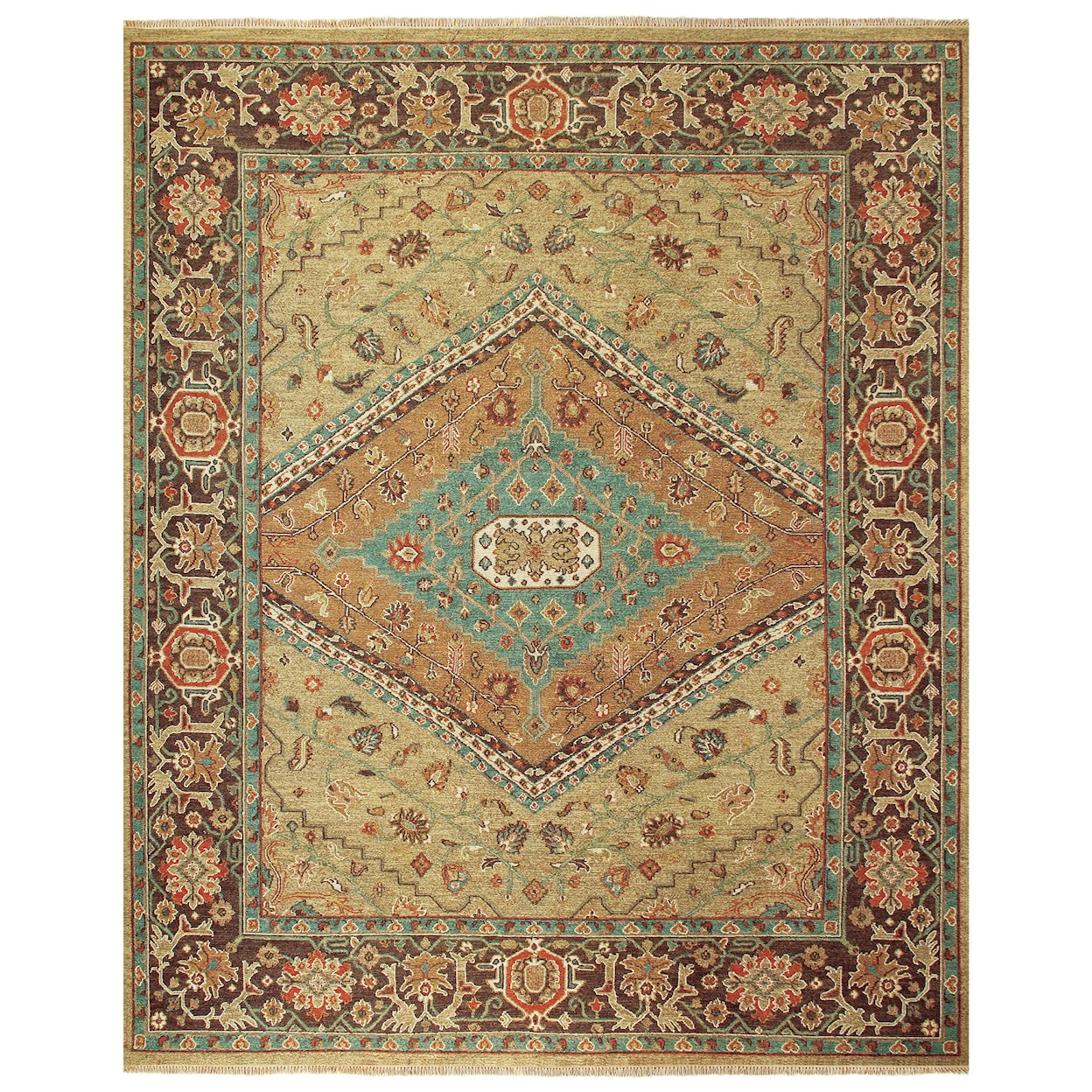 Feizy Rugs Goshen Gold/Brown 9'-6" x 13'-6" Area Rug