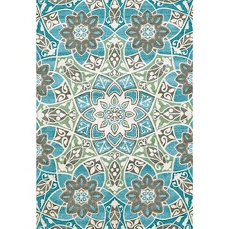 Aqua 2'-10" X 7'-10" Runner Rug