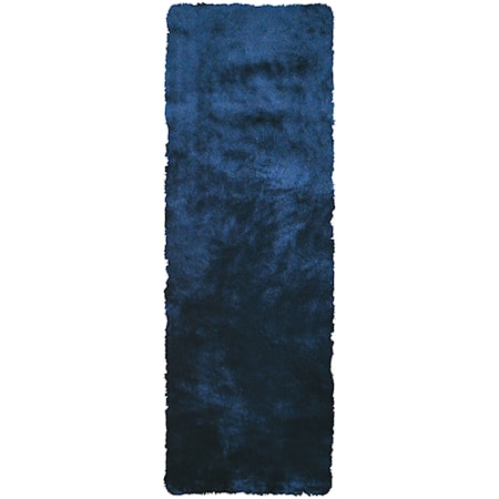 Dark Blue 2'-6" X 6' Runner Rug