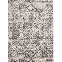 Charcoal-Ivory 5 x 7 Area Rug