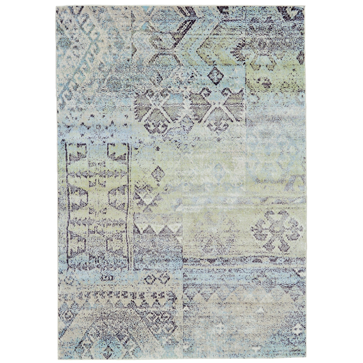 Feizy Rugs Katari Mint/Taupe 2'-10" X 7'-10" Runner Rug