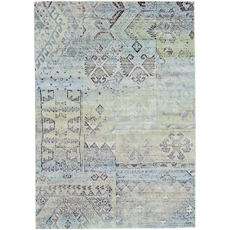 Mint/Taupe 2'-10" X 7'-10" Runner Rug