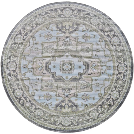Taupe/Castle 8' x 8' Round Area Rug