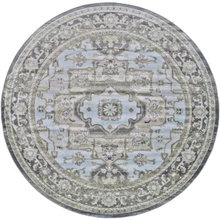 Taupe/Castle 8' x 8' Round Area Rug