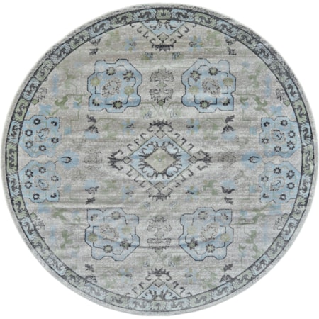 Birch/Sterling 8' x 8' Round Area Rug