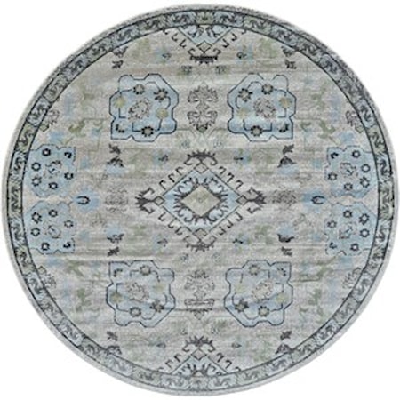 Birch/Sterling 8' x 8' Round Area Rug