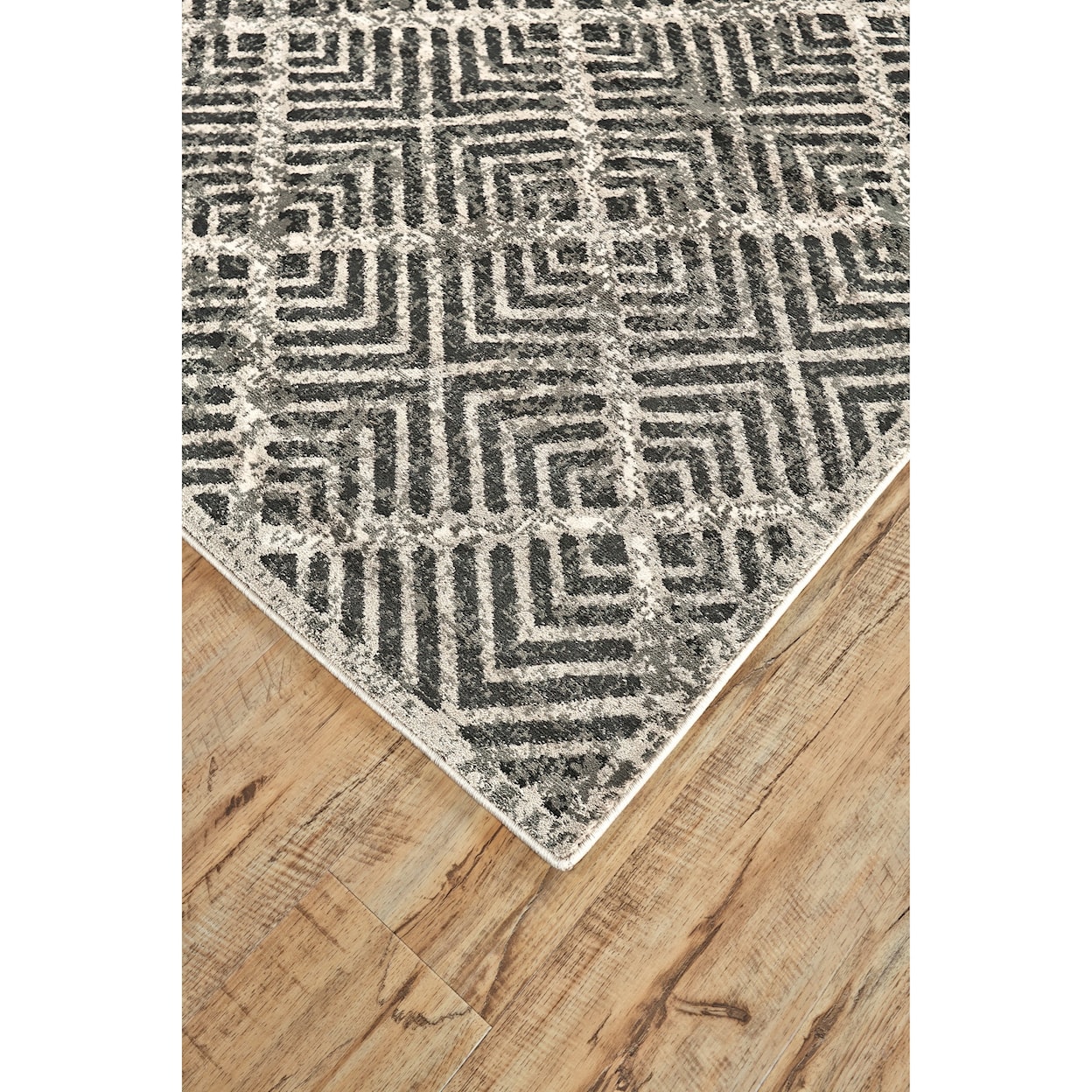 Feizy Rugs Katari Castle/Taupe 8' x 8' Round Area Rug