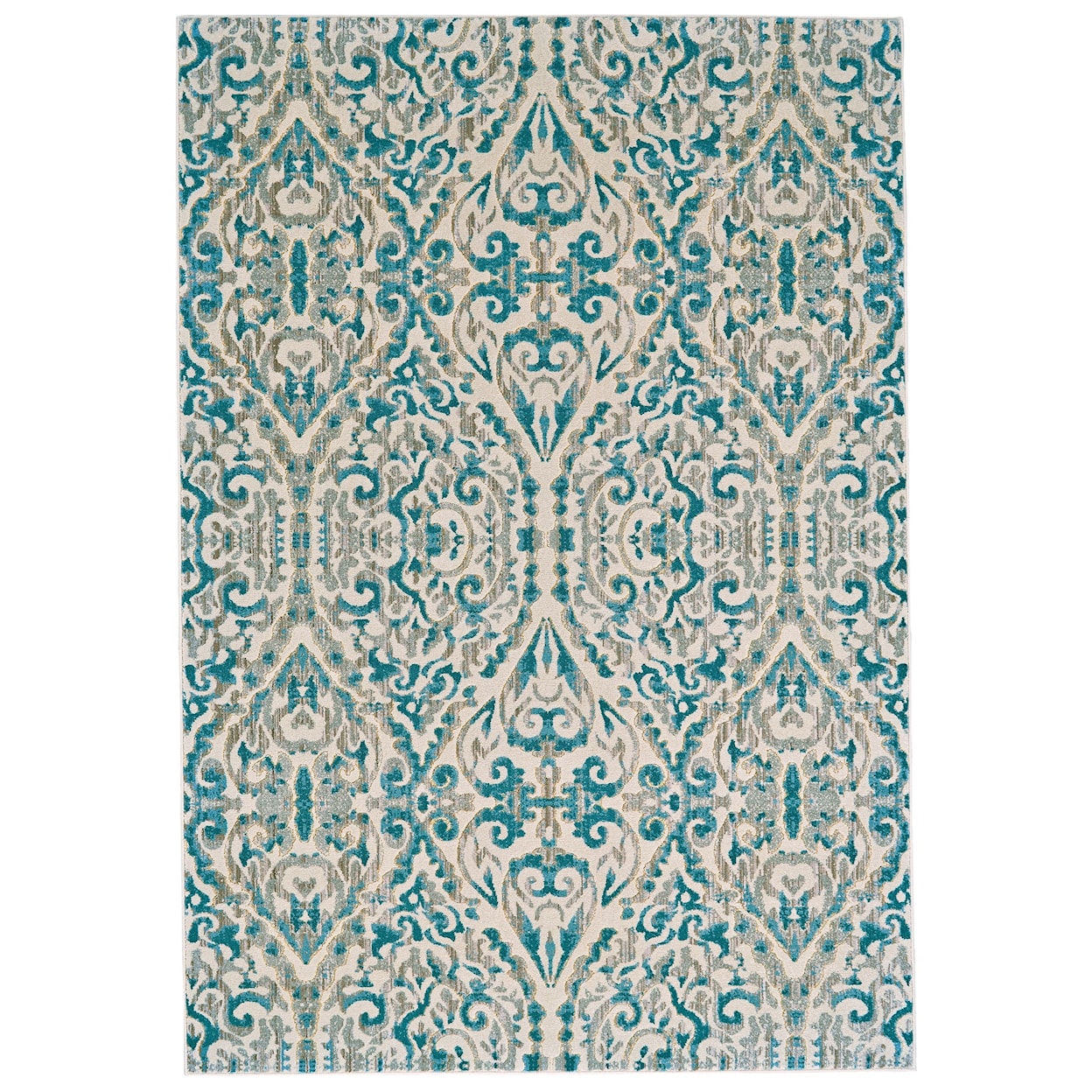 Feizy Rugs Keats Turquoise 7'-10" x 11' Area Rug