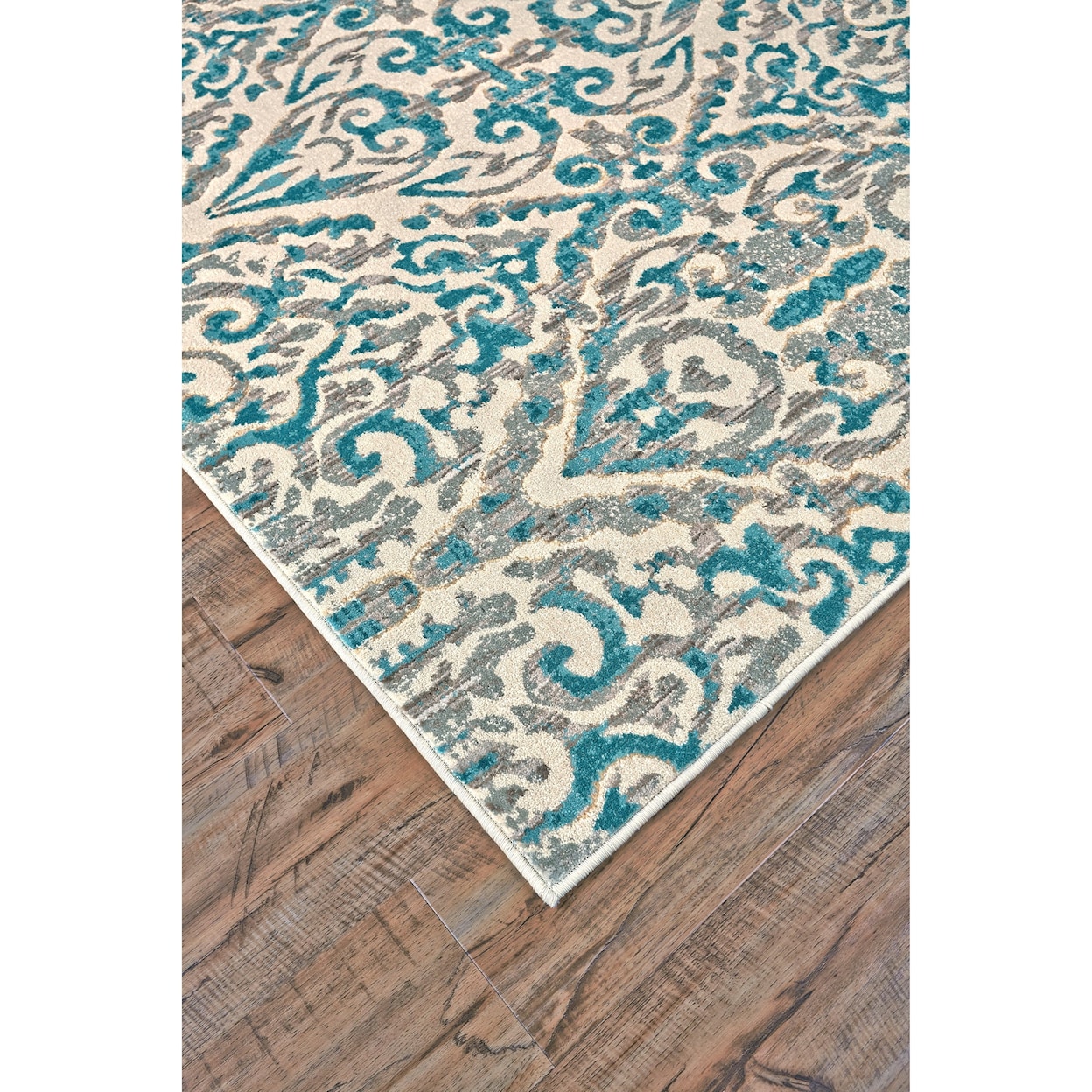 Feizy Rugs Keats Turquoise 7'-10" x 11' Area Rug