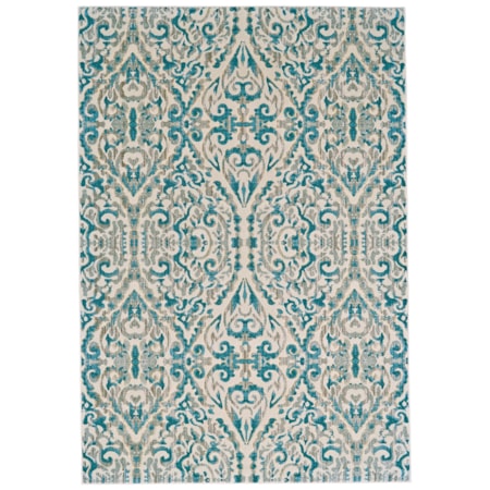 Turquoise 2'-7" x 8' Runner Rug