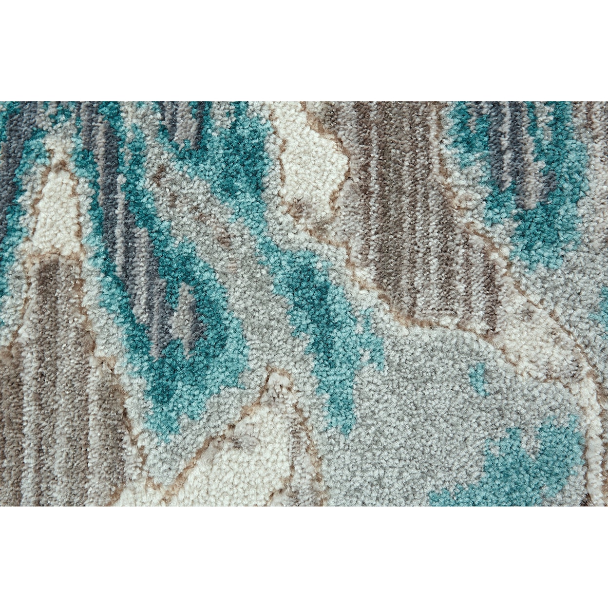 Feizy Rugs Keats Aqua/Haze 7'-10" x 11' Area Rug