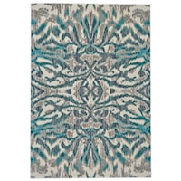 Aqua/Haze 2'-7" x 8' Runner Rug