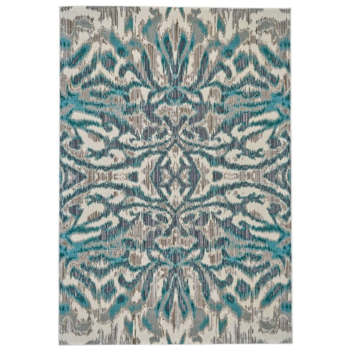 Aqua/Haze 2'-7" x 8' Runner Rug