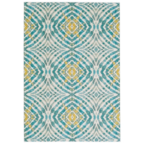 Teal 2'-2" x 4' Area Rug