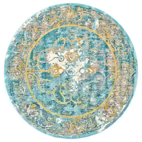 Lagoon 8'-9" X 8'-9" Round Area Rug