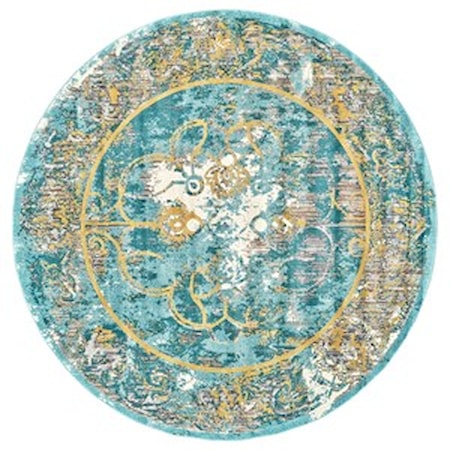 Lagoon 8'-9" X 8'-9" Round Area Rug