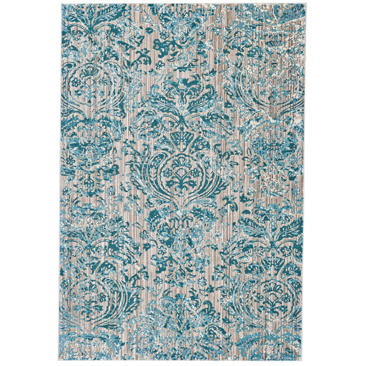 Feizy Rugs Keats Aqua 5'-3" X 7'-6" Area Rug