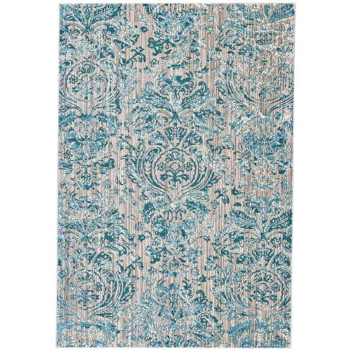 Aqua 5'-3" X 7'-6" Area Rug