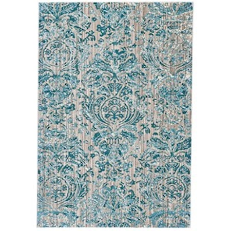 Aqua 5'-3" X 7'-6" Area Rug