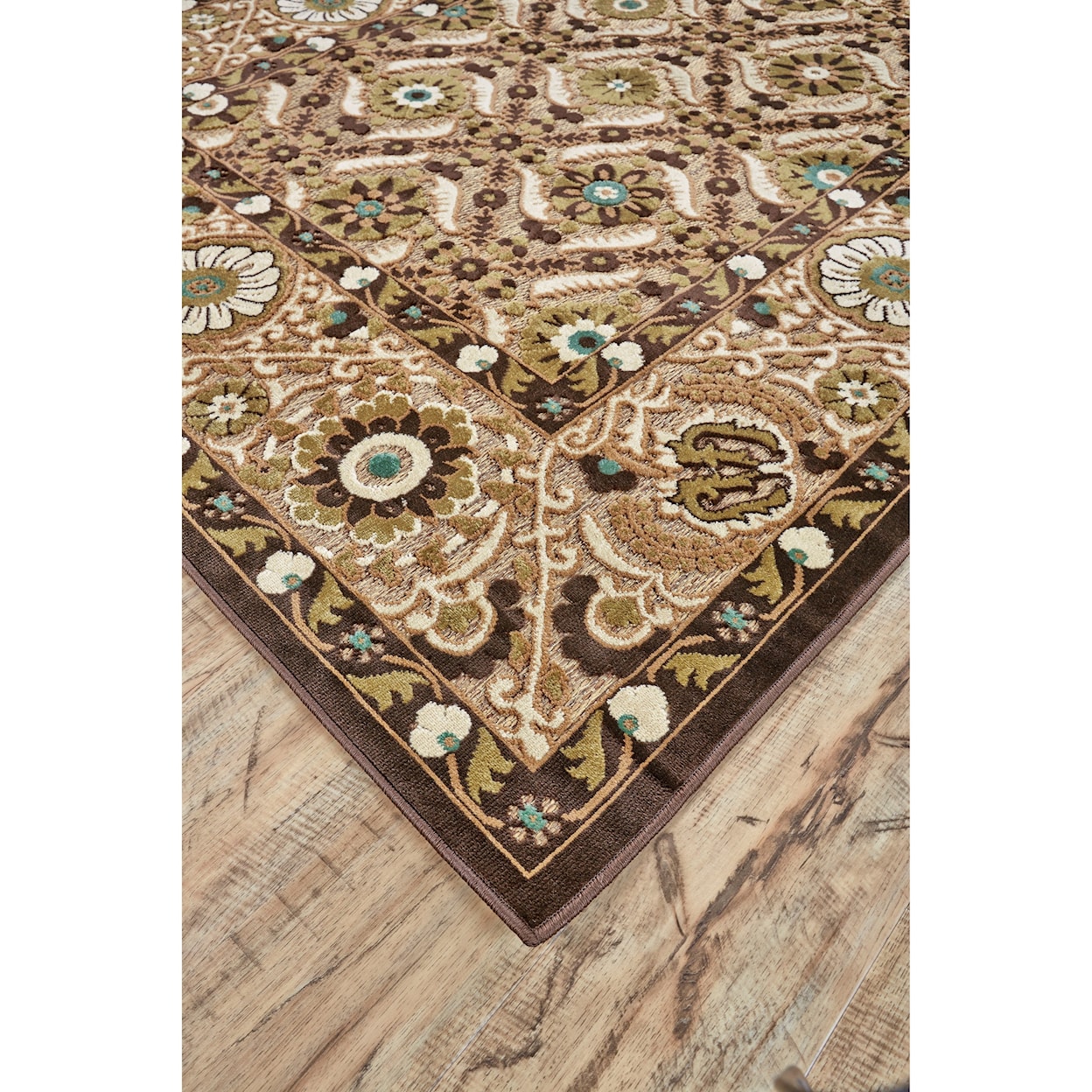 Feizy Rugs Lucka Tan/Brown 2'-1" X 4' Area Rug