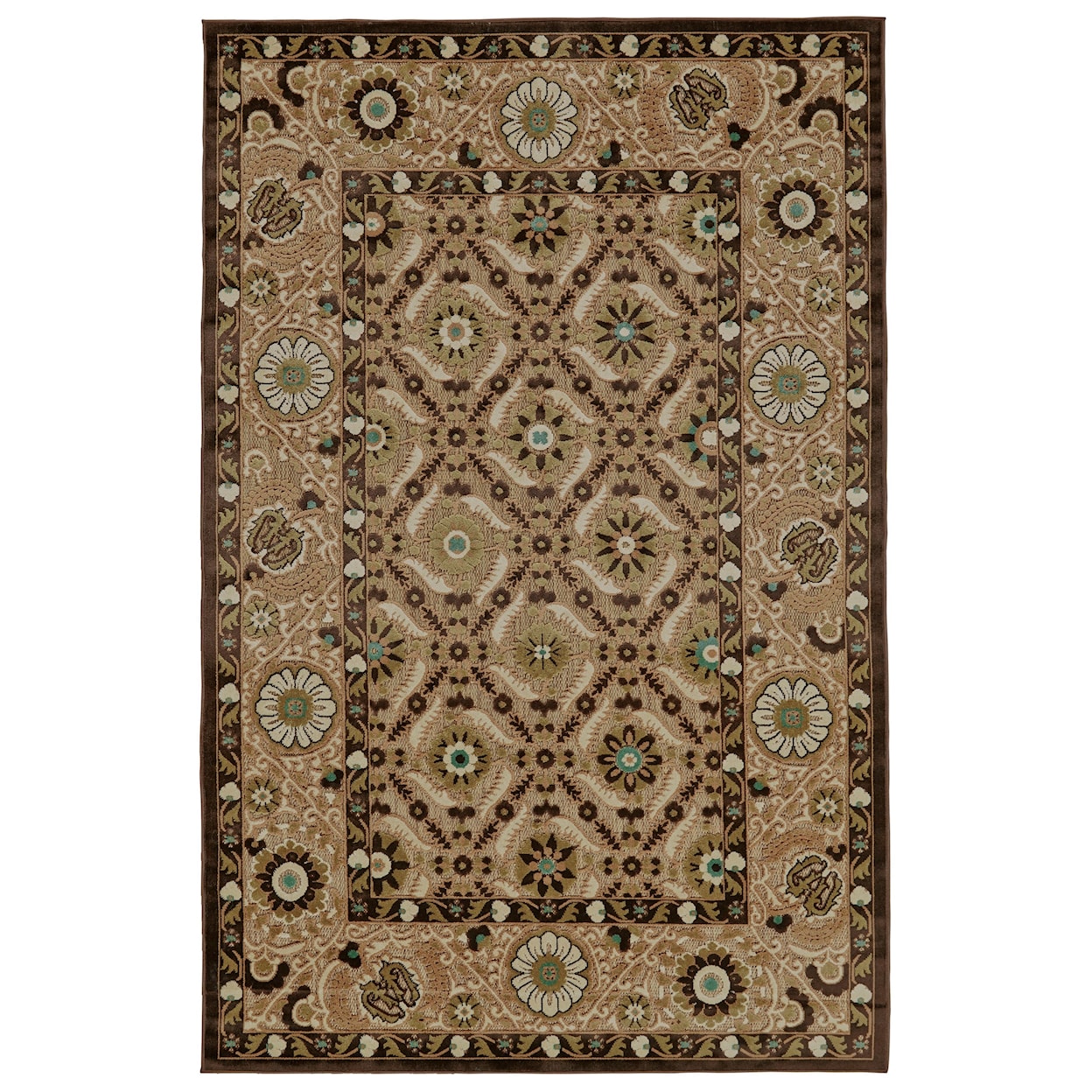 Feizy Rugs Lucka Tan/Brown 5' X 7'-6" Area Rug